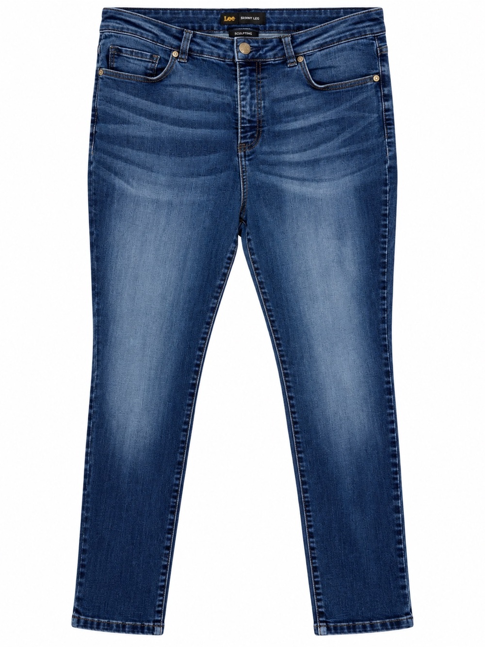 Lee Sculpting Jeans Women’s 16 M Slim Fit Skinny Leg Mid Rise Stretch Blue